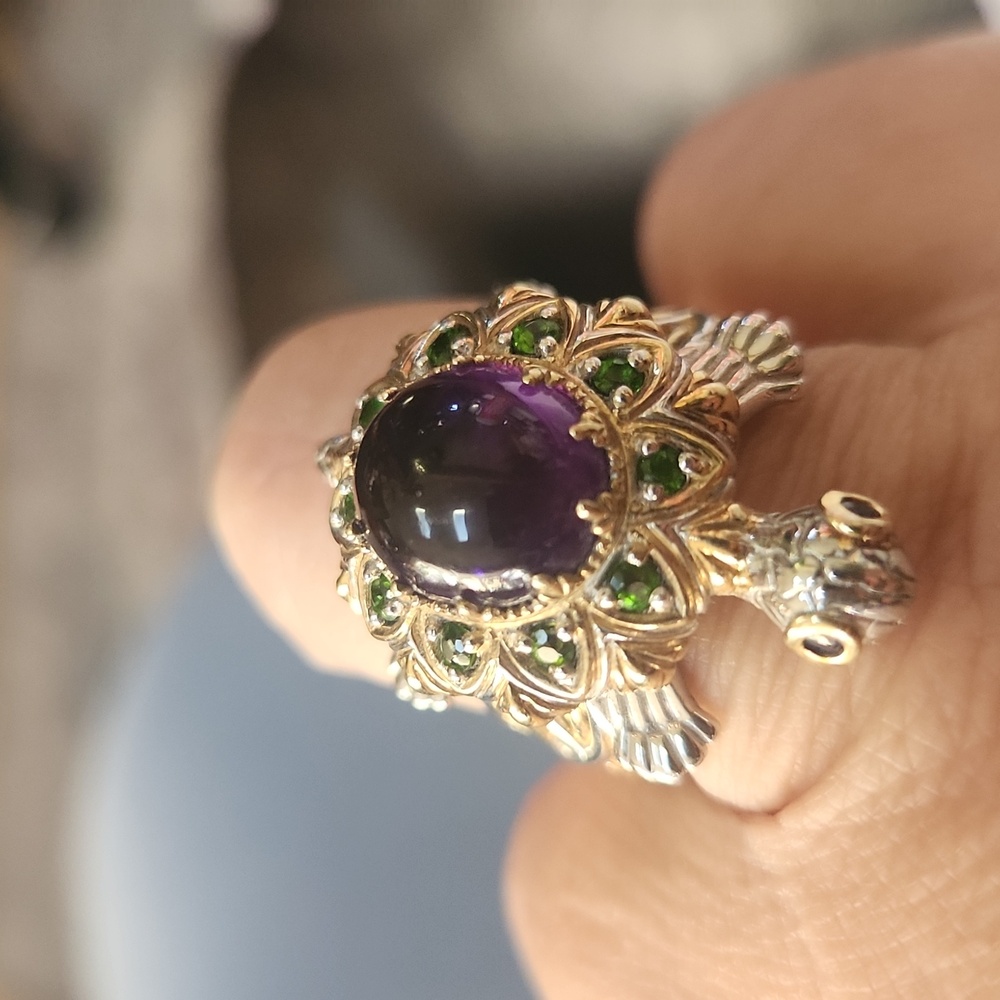 Beautiful Michael Valitutti NH sterling Silver 925  2 Tones  Ring Size 9 - Picture 2 of 9